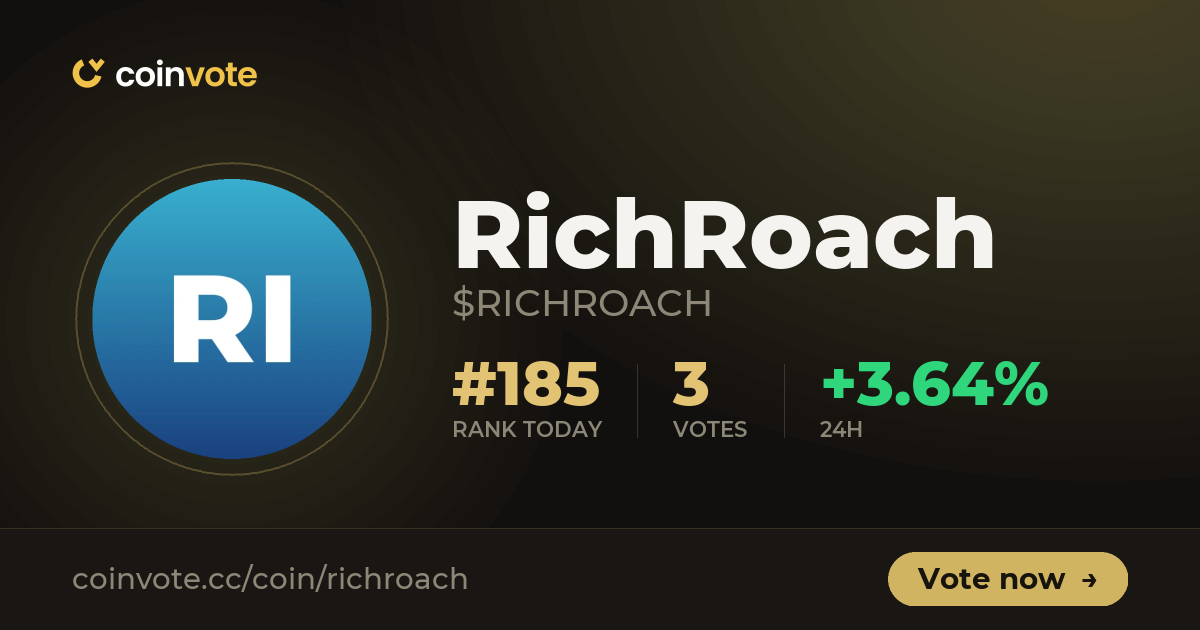 RichRoach (RICHROACH): Early Gem Signals, Chart & Community Momentum ...