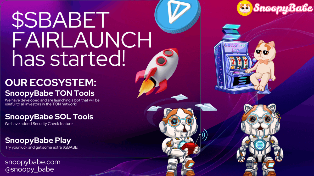 SnoopyBabe innovative memecoin with its ecosystem related WEB3 | Fairlaunch on Launchpad TonRaffles