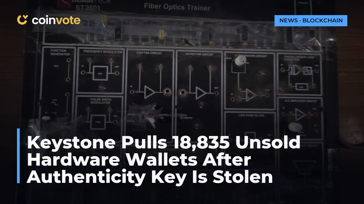 Keystone Pulls 18,835 Unsold Hardware Wallets After Authenticity Key Is Stolen