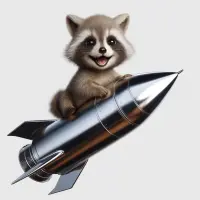 Raccoon on a Rocket Logo