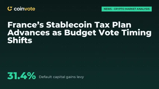France’s Stablecoin Tax Plan Advances as Budget Vote Timing Shifts