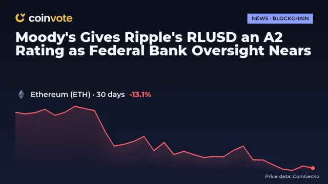 Moody's Gives Ripple's RLUSD an A2 Rating as Federal Bank Oversight Nears