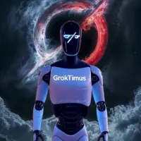 Grok Powered Optimus Logo