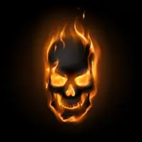Flaming Skull Logo