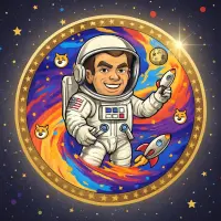 Neil Moonstrong Coin Logo