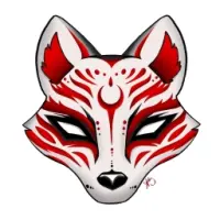 Kitsune Fox Mask Logo