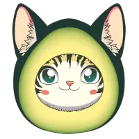 Flying Avocado Cat Logo