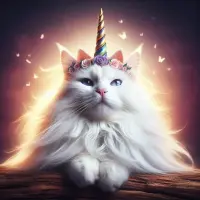 Majestic White Cat Logo