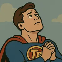 Thoughts and Prayers Man Logo