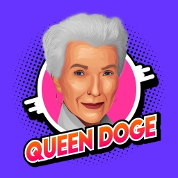 Queen-Doge  Trend Logo