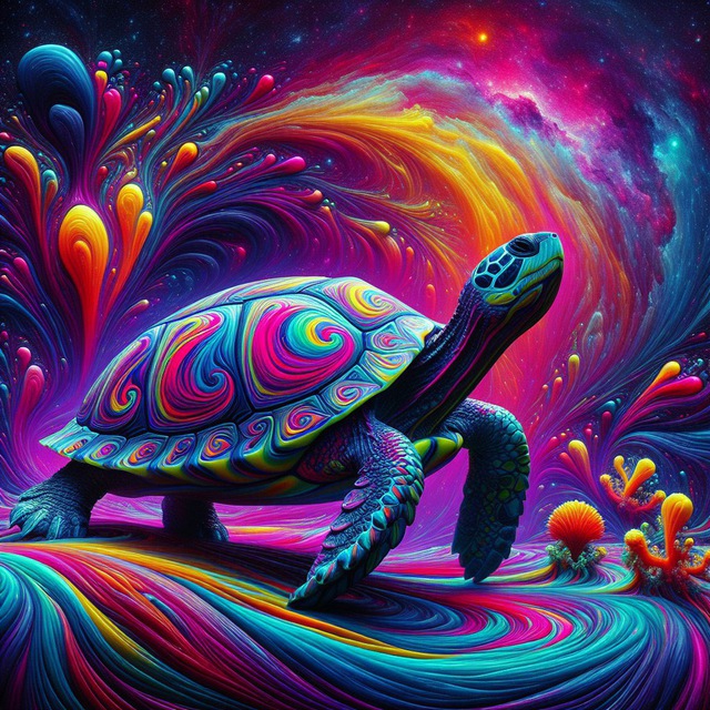 Trippy turtle