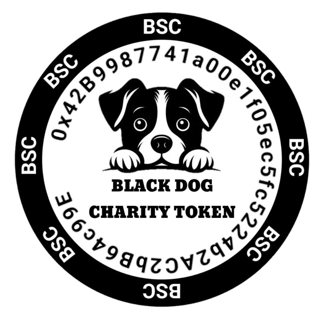 Black dog charity token