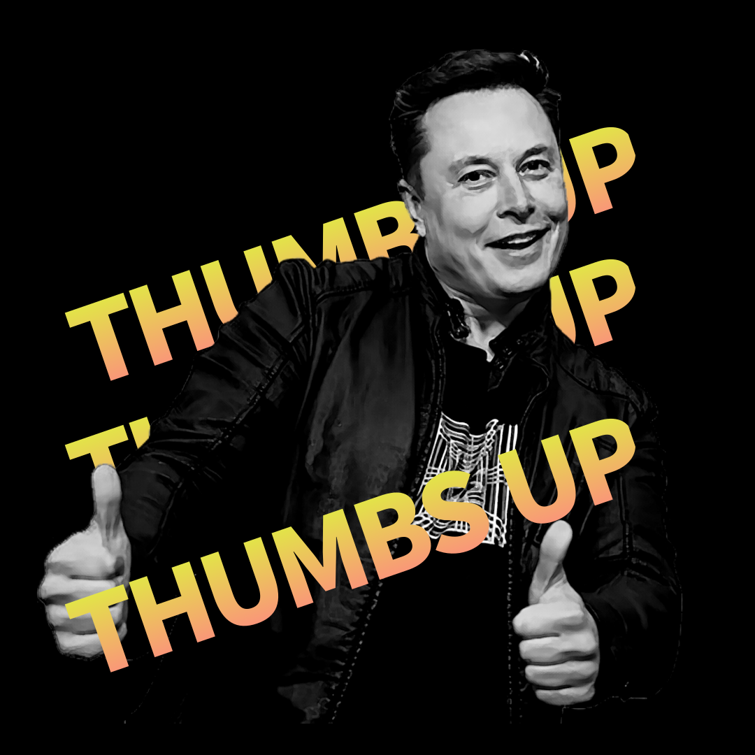 Musk-Thumbs-Up  Trend Logo