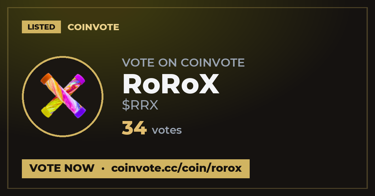 RoRoX (RRX, 34 Votes): Live Chart, Latest News, and Community Votes ...